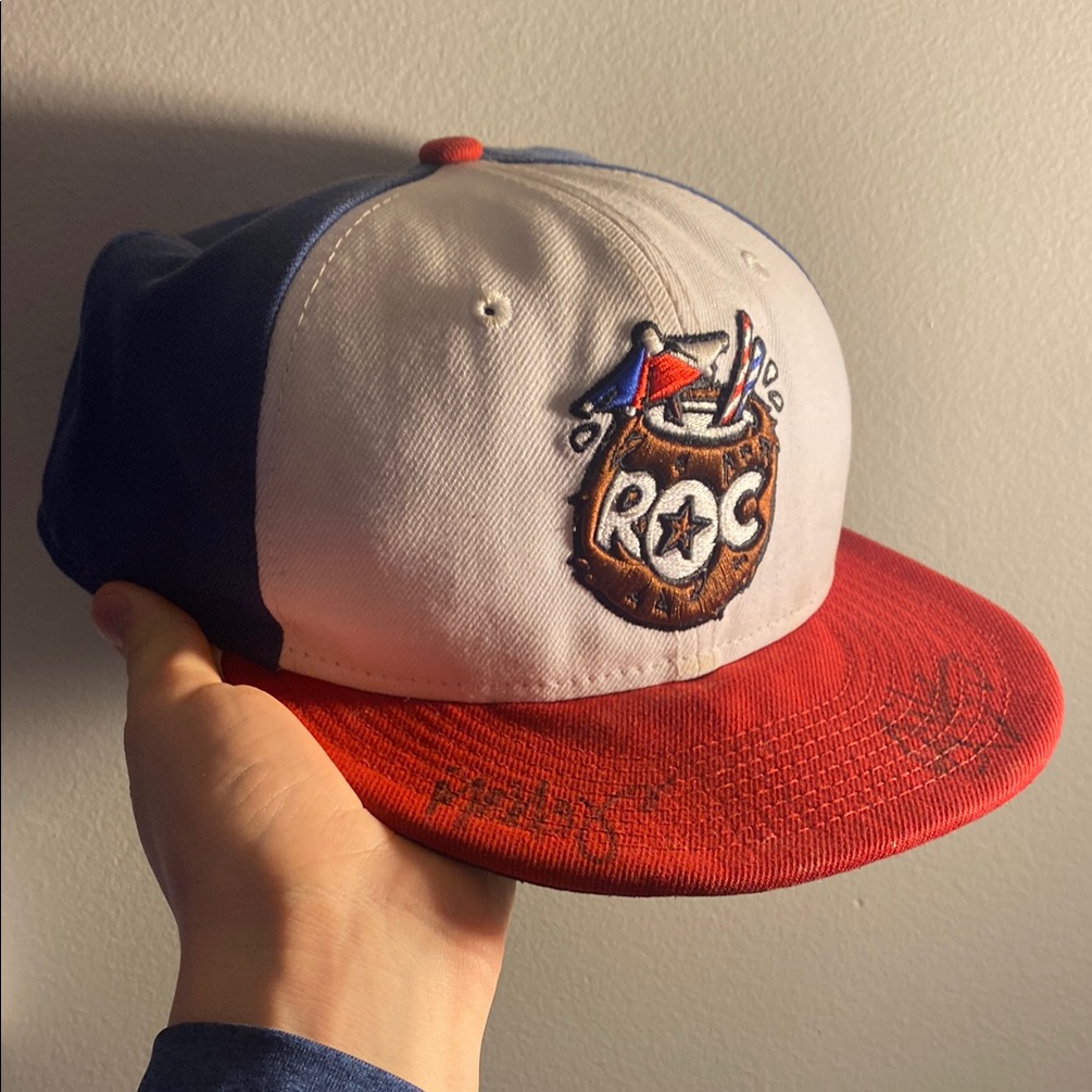 Rochester Redwings Cocos Locos Hat Signed